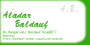 aladar baldauf business card